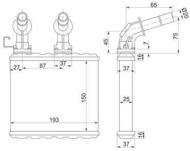 Радиатор печки SAT ST-DT07-395-0 купить,12772