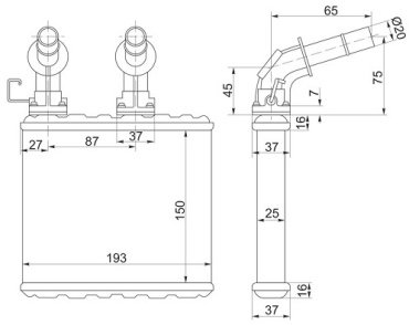 Радиатор печки SAT ST-DT07-395-0 купить,12772