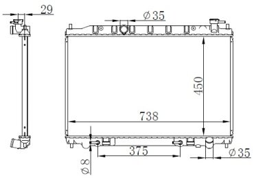 TONGSHI радиатор основной 73086PA16 купить,NaN