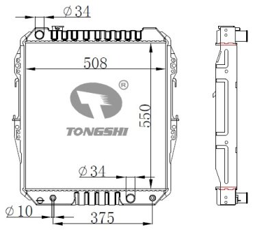TONGSHI радиатор основной 75384PA32 купить,NaN