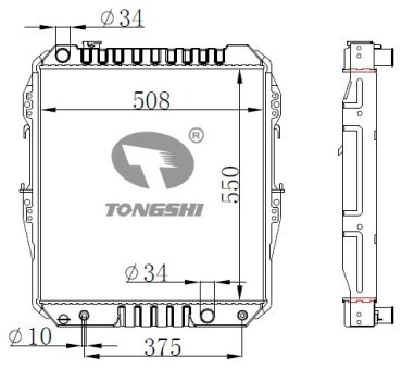 TONGSHI радиатор основной 75384PA32 купить,NaN