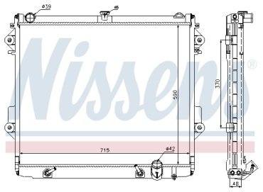 Nissens радиатор основной 646827 купить,NaN