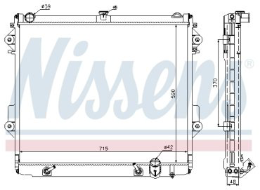 Nissens радиатор основной 646827 купить,NaN