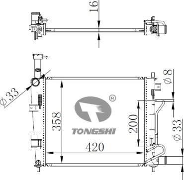 TONGSHI радиатор основной 82115PA16 купить,NaN
