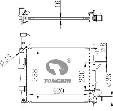 TONGSHI радиатор основной 82115PA16 купить,NaN
