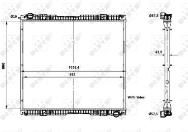 NRF радиатор основной 519739 купить,NaN