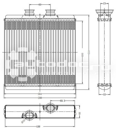 SAT радиатор печки STMD103950 купить,NaN