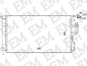 SAT радиатор кондиционера ST-HY14-394-0 купить,NaN