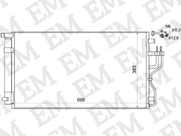 SAT радиатор кондиционера ST-HY14-394-0 купить,NaN