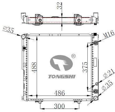 TONGSHI радиатор основной 77008PA32
