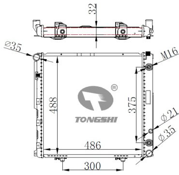 TONGSHI радиатор основной 77008PA32