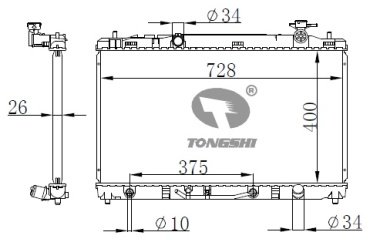TONGSHI радиатор основной 75303PA16