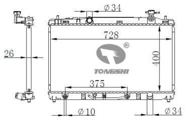 TONGSHI радиатор основной 75303PA16