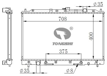 TONGSHI радиатор основной 72042PA26