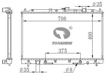 TONGSHI радиатор основной 72042PA26