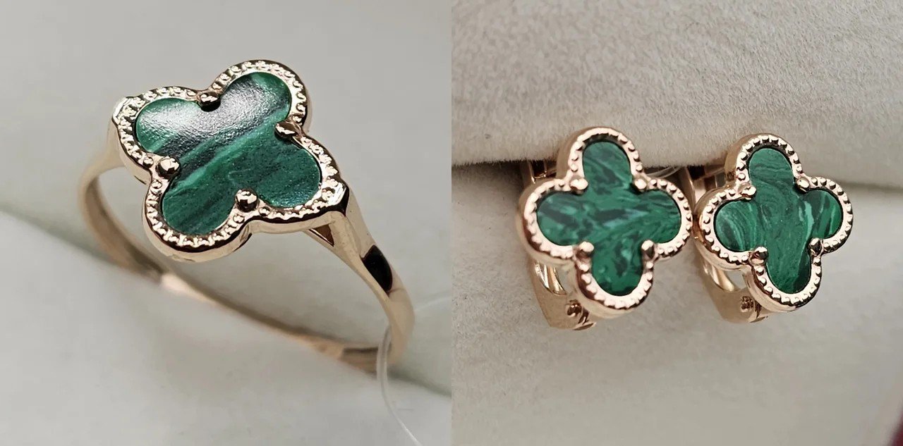 Комплект Deimantas Малахит 109298959 1,19гр. 16,5р 1,67гр купить,NaN