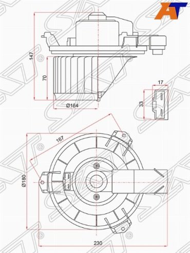 SAT электровентилятор отопителя ST8710335060