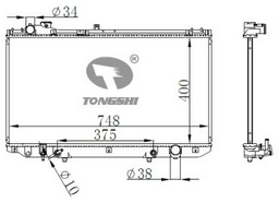 TONGSHI радиатор основной 75032PA16
