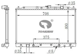 TONGSHI радиатор основной 72042PA26