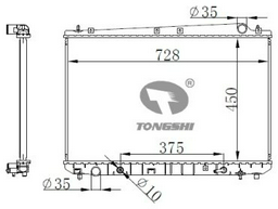 TONGSHI радиатор основной 75138PA26