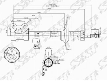 Амортизатор SAT передний ST-48520-29585-SE 1 шт купить,20500