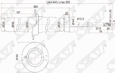 Амортизатор SAT передний ST-51605-S1A-G22 1 шт купить,15400