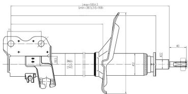 Амортизатор SAT передний ST-54302-8H725 1 шт купить,22650