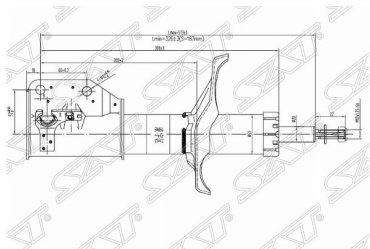Амортизатор SAT передний ST-B25D-34-700 1 шт купить,22400