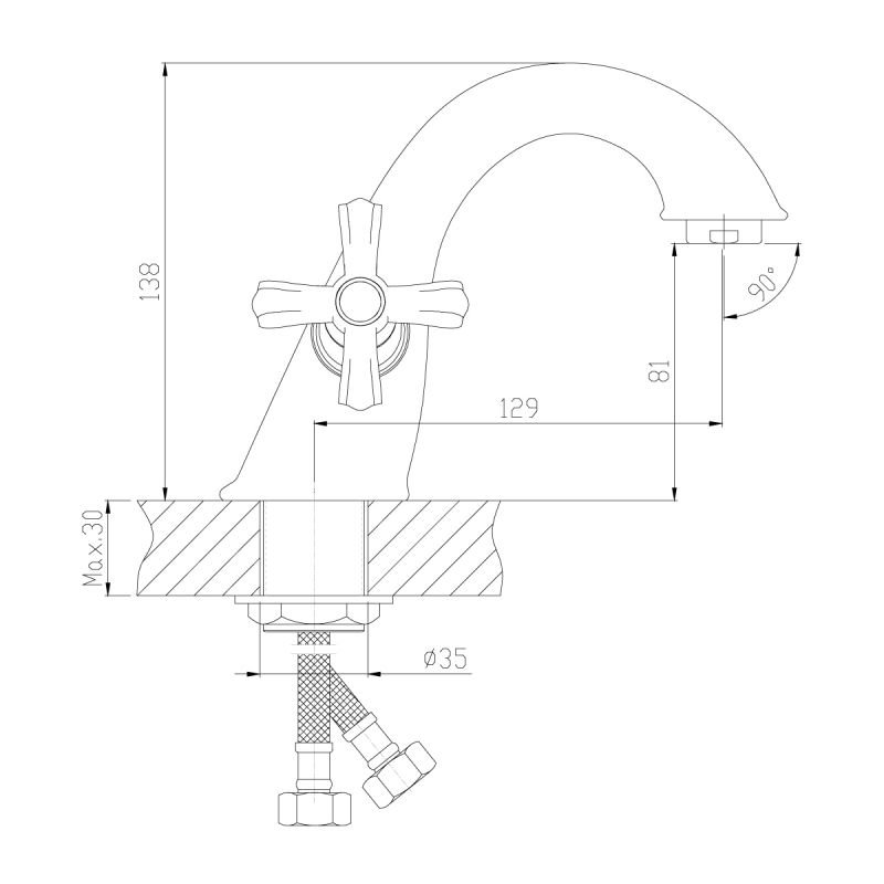 Смеситель DecoRoom DR47011 хром купить,20020