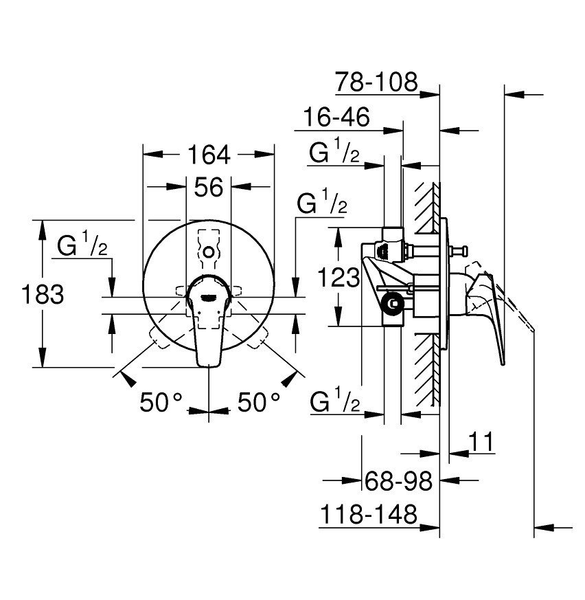 Смеситель Grohe Bau Flow 29113000 хром купить,0