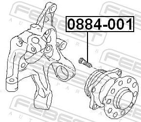 FEBEST Шпилька Колеса 0884-001 купить,NaN