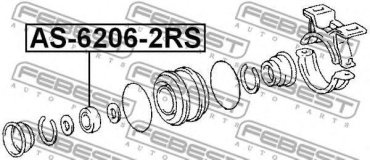 FEBEST подшипник AS-6206-2RS купить,NaN