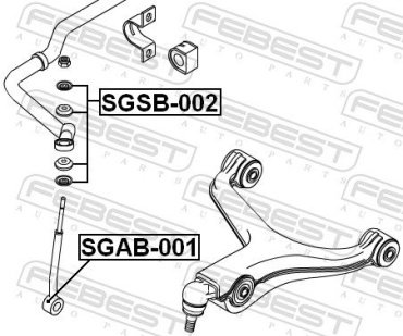 FEBEST Подвеска, Стойка Вала SGSB-002 купить,0