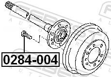 FEBEST Шпилька Ступицы Колеса 0284004 купить,NaN