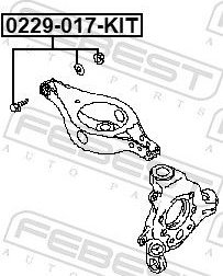 FEBEST Болт Регулировки Развала Колёс 0229-017-KIT купить,0