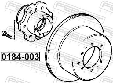 FEBEST Шпилька Ступицы Колеса 0184003 купить,NaN