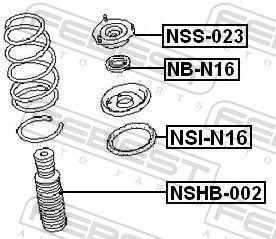 FEBEST Опора Стойки Амортизатора NSS023 купить,NaN