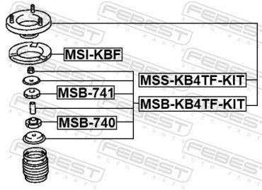 FEBEST Опора Амортизатора Подвески MSSKB4TFKIT купить,NaN