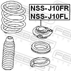FEBEST Опора Стойки Амортизатора NSSJ10FR купить,NaN