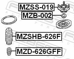 FEBEST Опора Амортизатора Подвески MZSS019
