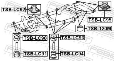 FEBEST Опора, Рама Автомобиля TSB-LC95 купить,NaN