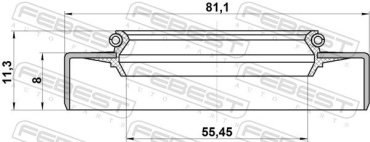 FEBEST Уплотняющее Кольцо, Ступица Колеса 95GDY-57810811X купить,NaN