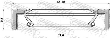 FEBEST Уплотняющее Кольцо, Ступица Колеса 95GAY53671010X купить,NaN