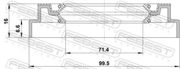 FEBEST Уплотняющее Кольцо, Ступица Колеса 95QDS73990716X купить,NaN