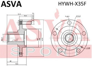 ASVA ступица HYWH-X35F
