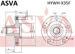 ASVA ступица HYWH-X35F