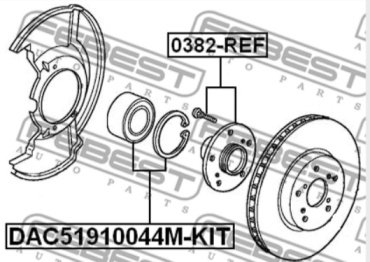 FEBEST подшипник ступицы DAC51910044M-KIT купить,NaN