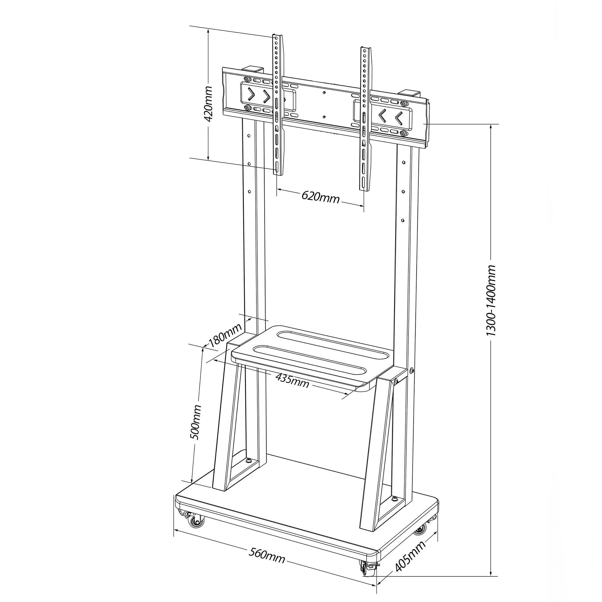Cтойка для телевизора FD-1700M 32"-55" черная - ForteMarket Cтойка для телевизора FD-1700M 32"-55" черная купить,0