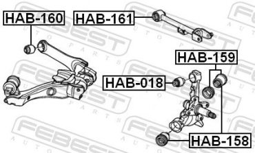 FEBEST Подвеска, Рычаг Независимой Подвески Колеса HAB159 купить,NaN