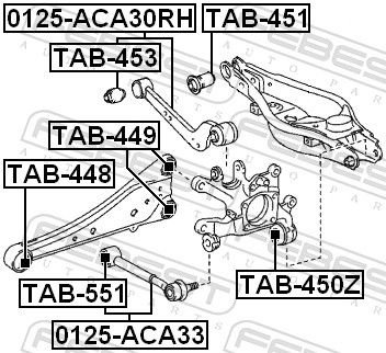 FEBEST Подвеска, Рычаг Независимой Подвески Колеса TAB-551 купить,NaN